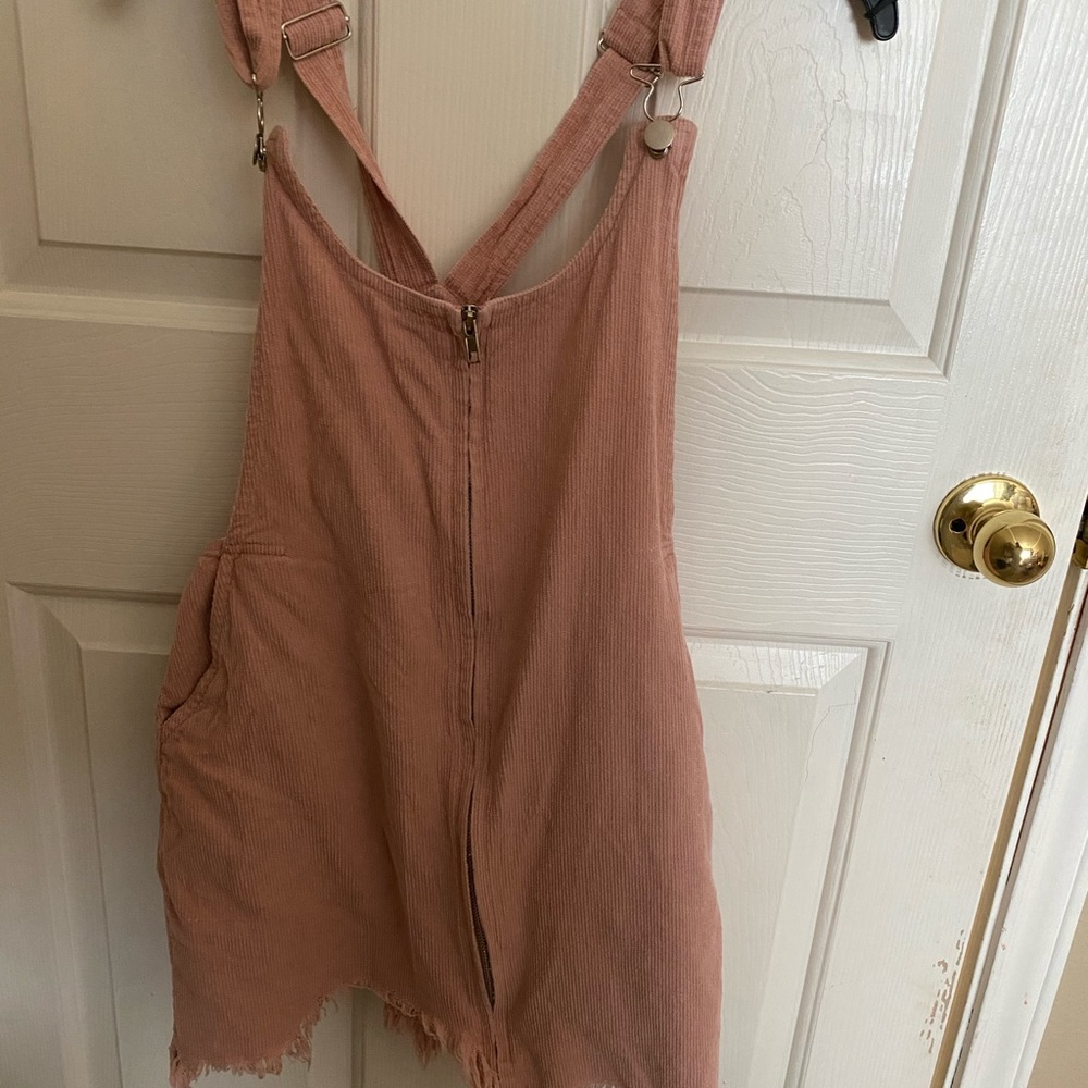 Pink denim dress